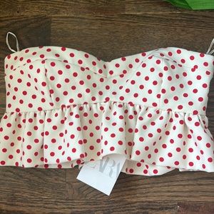 Zara Polka Dot Crop Top